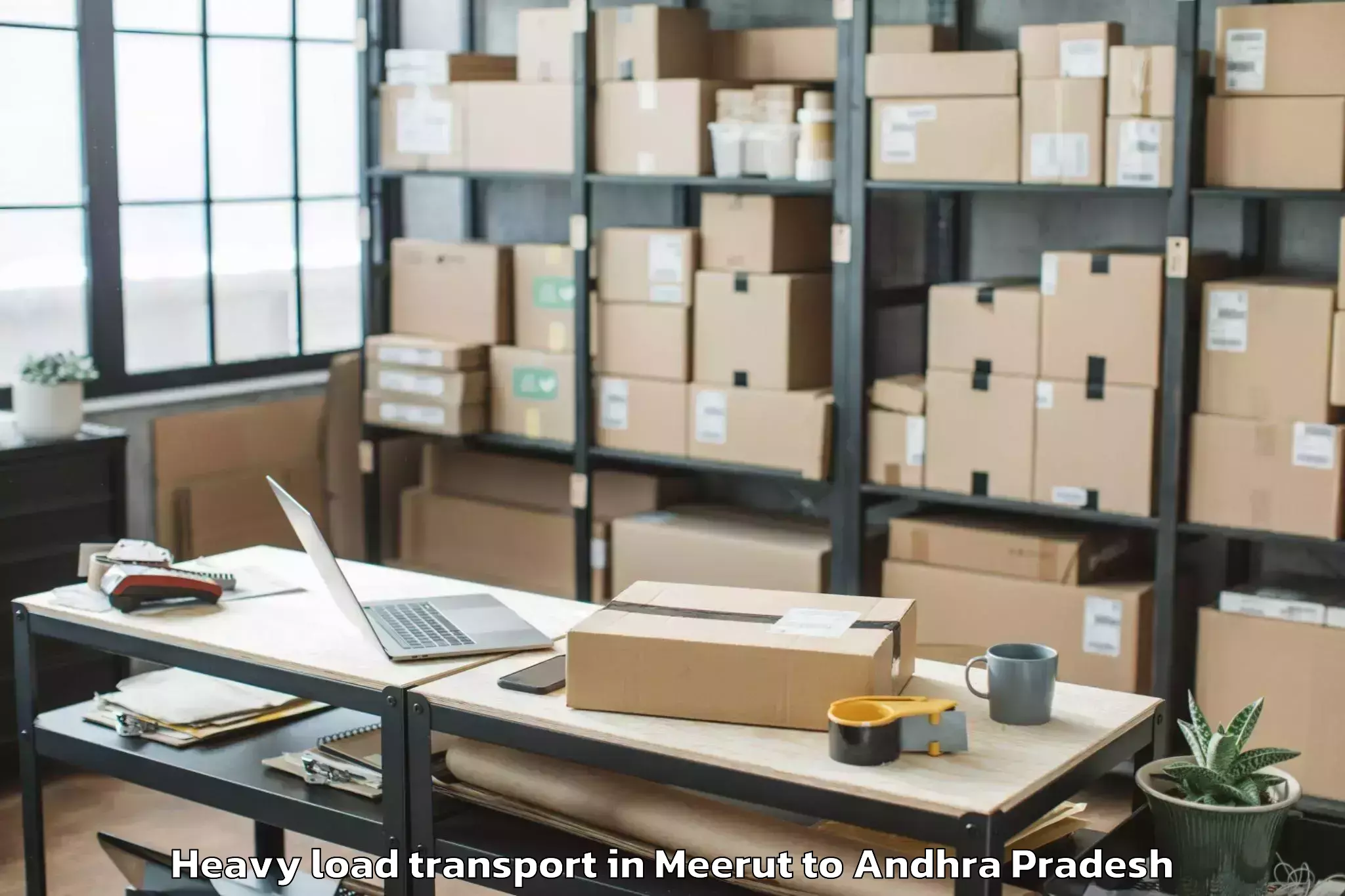 Book Meerut to Ulavapadu Heavy Load Transport